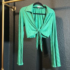 Boutique Cropped Blouse - image 1